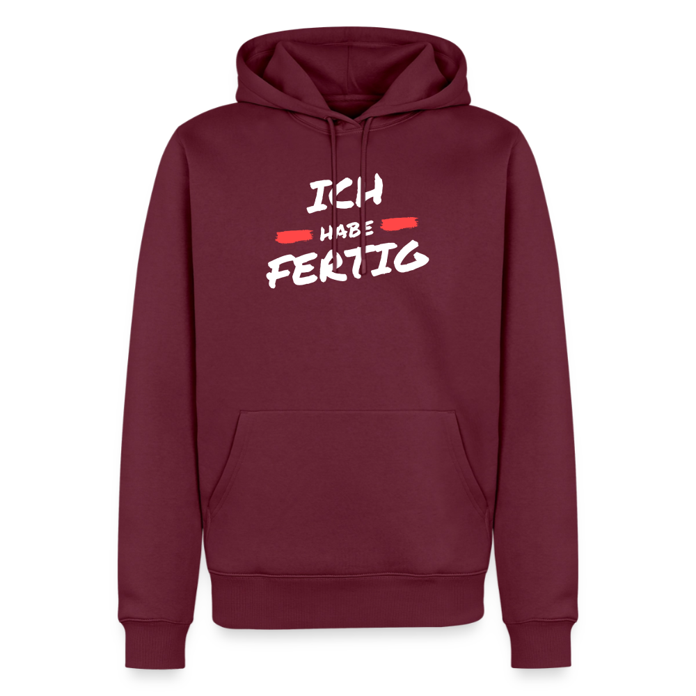 Ich habe fertig - burgundy